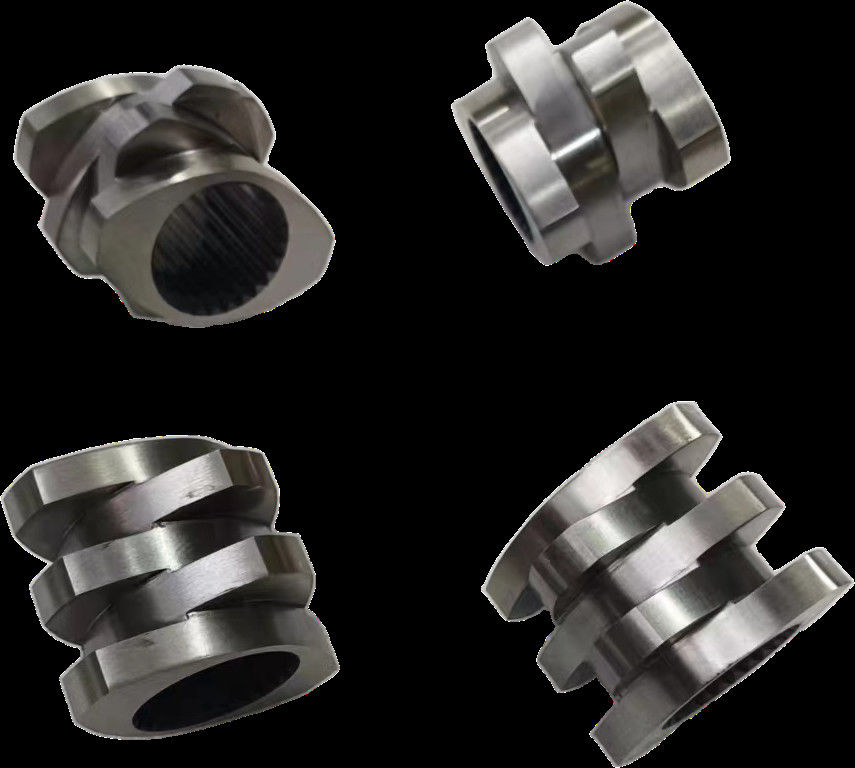 Schmelzzone Zwillingschraubenextruderteile 30° 45° 60° 90° Winkel Schrauben 71mm OD