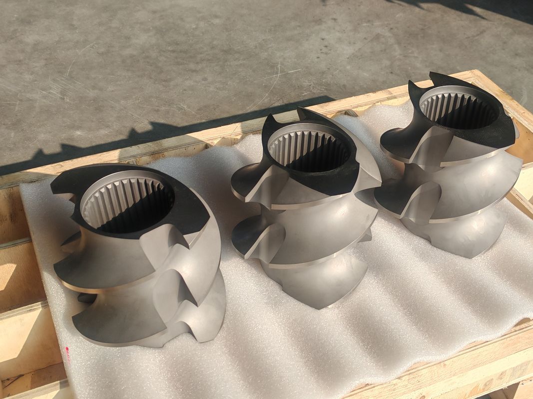 Schraubelemente für Kunststoff-Extrusionslinie 60mm-120 Schraubenlänge 100 U/min-1200 Schraubendrehzahl für Doppelschneckenextruder