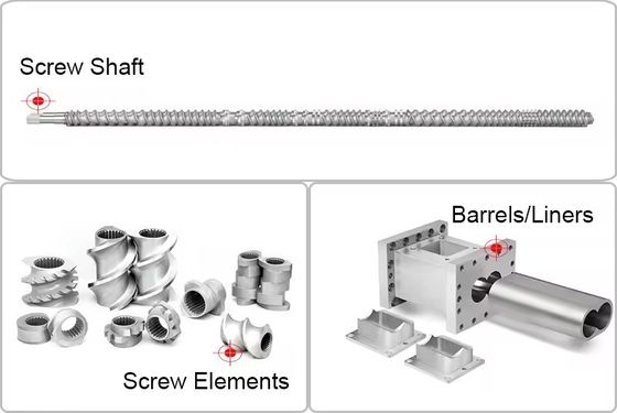 38CrMoAlA-Schraubelemente von Parallel-Zwei-Schraubextruder mit individuellen Spezifikationen