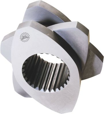 Schmelzzone Zwillingschraubenextruderteile 30° 45° 60° 90° Winkel Schrauben 71mm OD