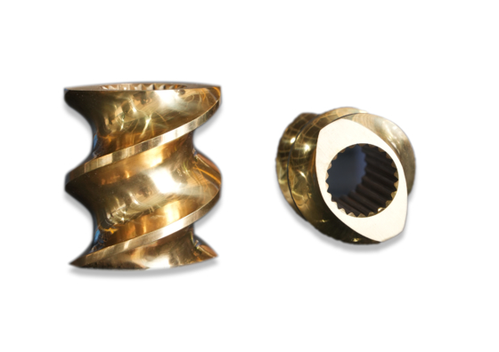 35/52/65/75/85/95mm Mitteldurchmesser, kundenspezifisches Material, Schneckenelemente und Zylinder für Extruder-Maschinenteile, CTE-Typ