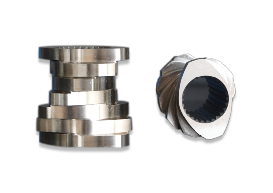 65/75/85/95/110/120/135/mm Mittendurchmesser Kundenspezifisches Material Schneckenelement für Extruder-Maschinenteile